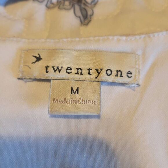 Forever 21 White Lace Cotton Blend Tank Size Medium - Picture 4 of 5